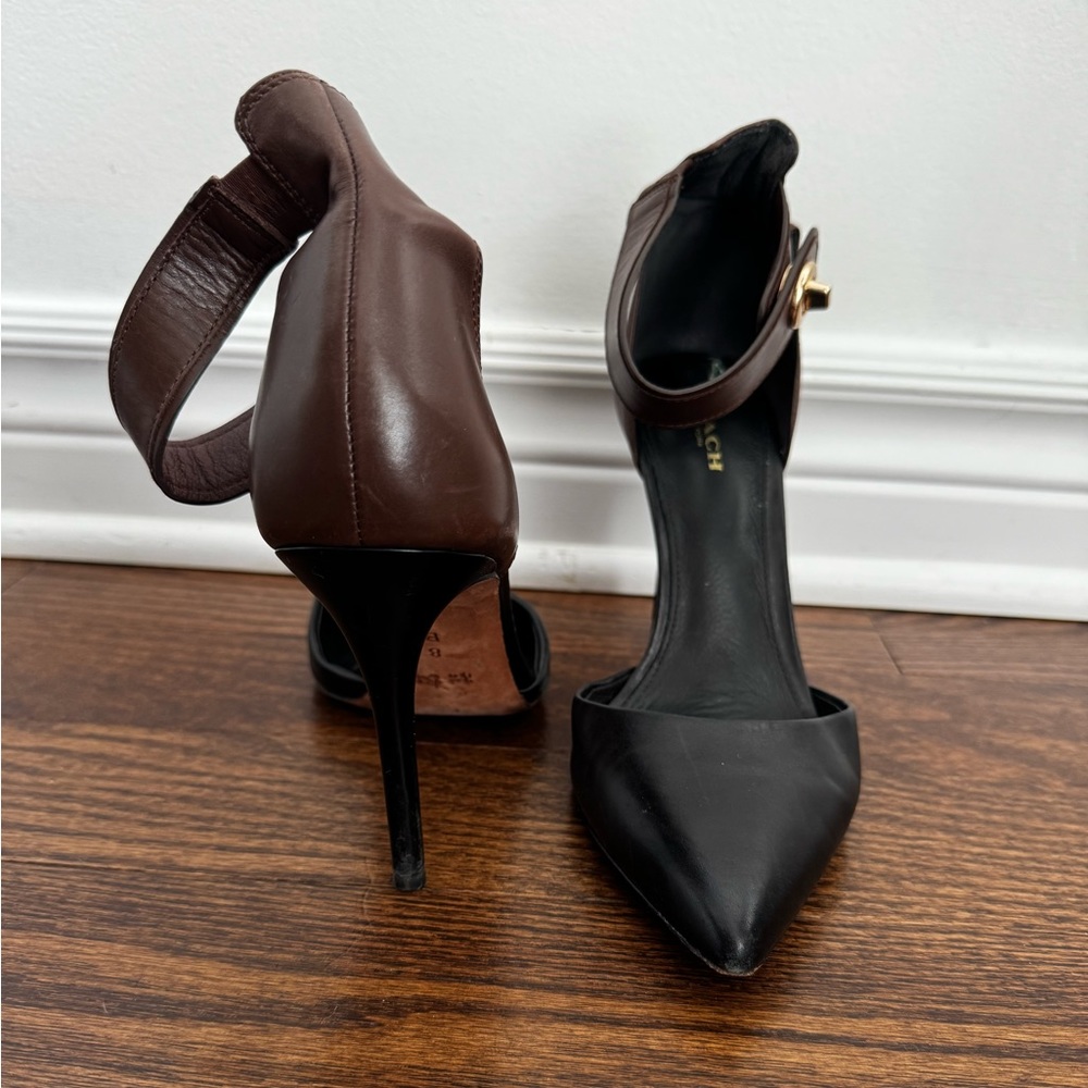Coach heels. Genuine leather, size 8